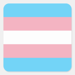 Transgender Pride Flag Vierkante Sticker