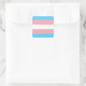 Transgender Pride Flag Vierkante Sticker (Tas)