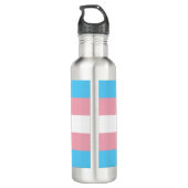 Transgender Pride Flag Waterfles (Achterkant)