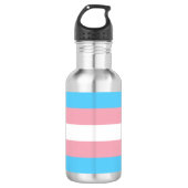 Transgender Pride Flag Waterfles (Voorkant)