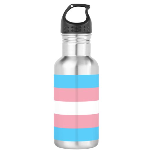Transgender Pride Flag Waterfles (Voorkant)