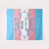 Transgender Pride Flag We Are All Human Tapestry Wandkleed (Voorkant (horizontaal))