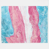 Transgender Pride | Fleece Blanket Deken (Voorkant (Horizontaal))