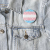 Transgender Pride Glitter Ronde Button 5,7 Cm (In situ)