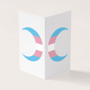 Transgender Pride Halve Manen Wenskaart Visitekaartjes
