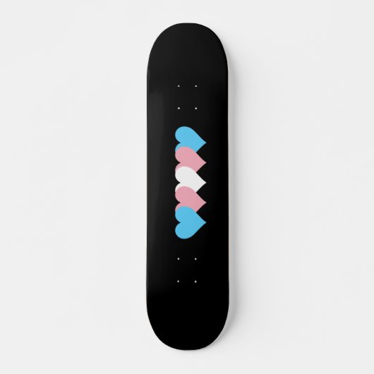 Transgender pride harten skateboard (Voorkant)