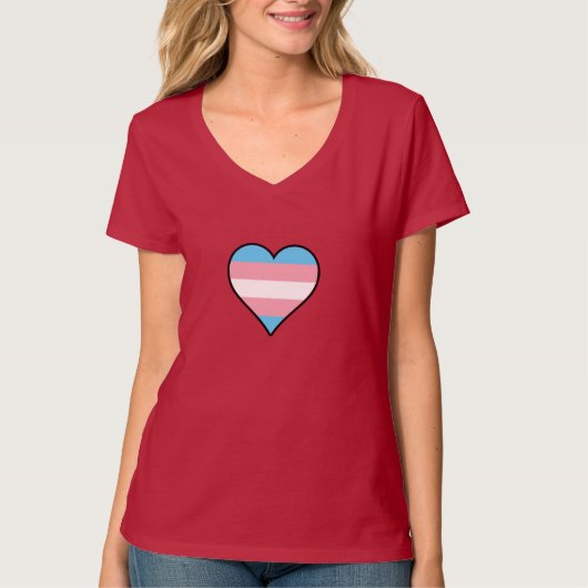 Transgender pride harten T-Shirt (Voorkant)