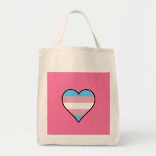 Transgender pride harten tote bag