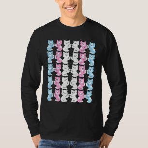 Transgender Pride Kat Vlag Leuke Katten LGBT Trans T-shirt