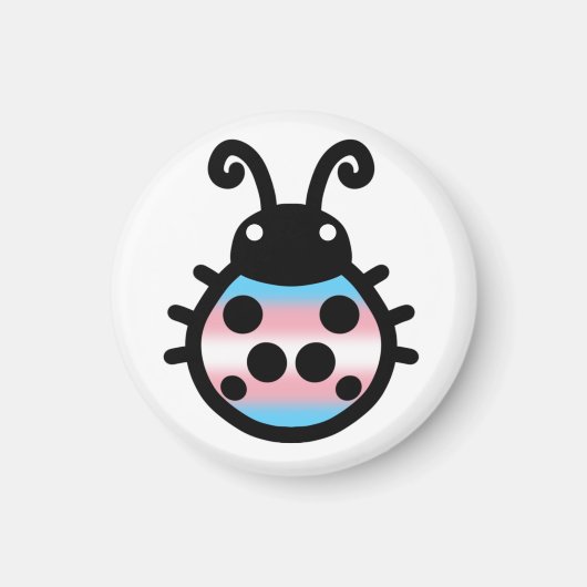 Transgender Pride Ladybug Magnet (Devant)
