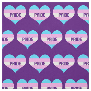 Transgender Pride Love Hearts Stof