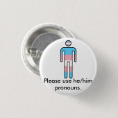 Transgender Pride/Pronoun Button (Voorkant /achterkant)