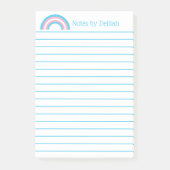 Transgender Pride Rainbow Flag Lined Custom Post-it® Notes (Voorkant)