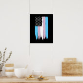 Transgender Pride Stars en Stripes Poster (Keuken)