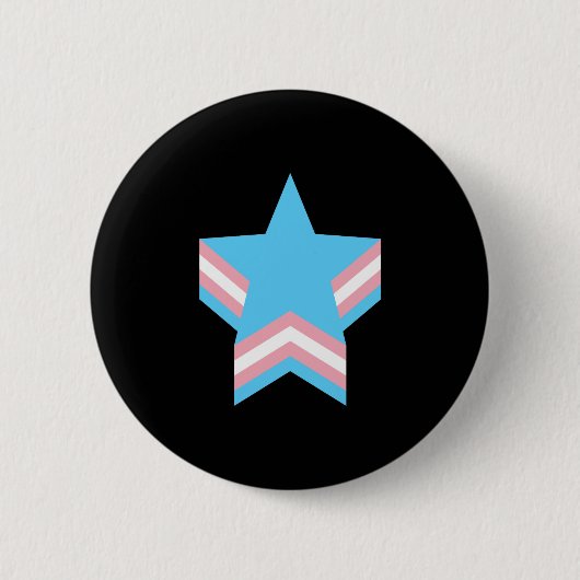 Transgender pride sterren ronde button 5,7 cm (Voorkant)