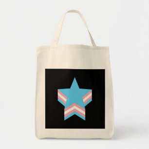 Transgender pride sterren tote bag