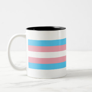 Transgender Pride Tweekleurige Koffiemok