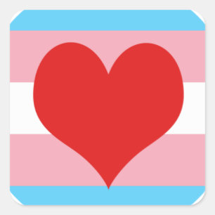 Transgender Pride Vierkante Sticker