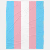 Transgender Pride vlag Fleece Deken (Voorkant)
