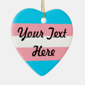 Transgender Pride vlag gekleurde achtergrond Keramisch Ornament (Rechts)