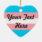 Transgender Pride vlag gekleurde achtergrond Keramisch Ornament (Achterkant)