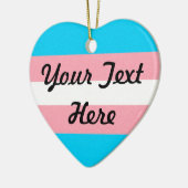 Transgender Pride vlag gekleurde achtergrond Keramisch Ornament (Links)