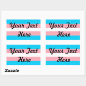 Transgender Pride vlag gekleurde achtergrond Rechthoekige Sticker (Vel)