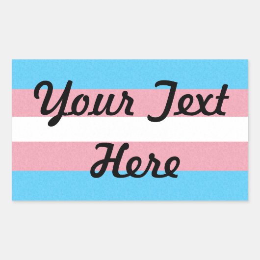 Transgender Pride vlag gekleurde achtergrond Rechthoekige Sticker (Voorkant)