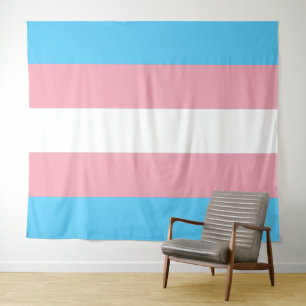 Transgender Pride Vlag Horizontaal Wandkleed