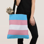 Transgender Pride Vlag LGBT All-Over-Print Draagtas (Dichtbij)