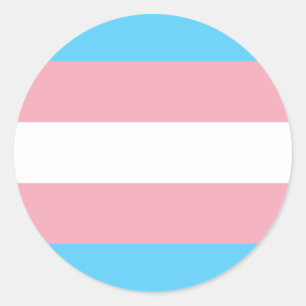 Transgender Pride Vlag - LGBT Trans Rainbow Ronde Sticker
