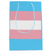 Transgender pride vlag medium cadeauzakje (Voorkant)