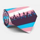 Transgender Pride vlag met drijvende handen Stropdas (Opgerold)