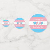 Transgender pride vlag met tekst confetti (Voorkanten)