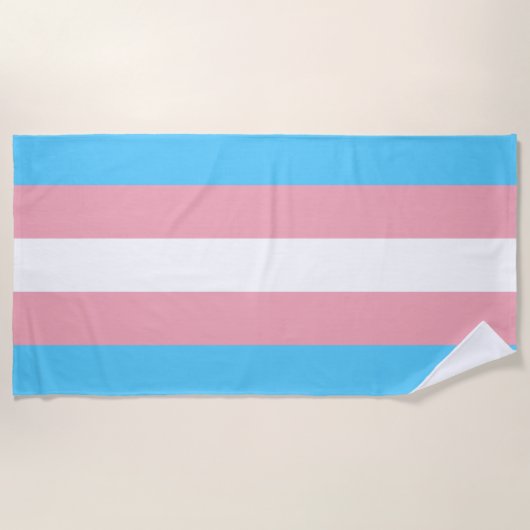Transgender Pride vlag Strandlaken (Voorkant)