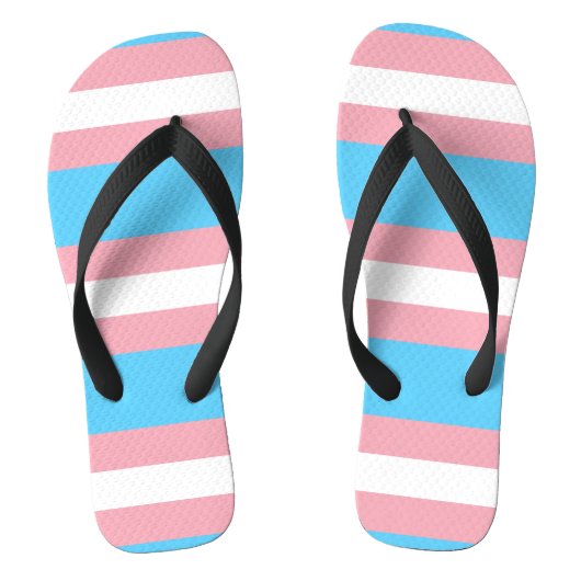 Transgender pride vlag teenslippers (Voetbed)