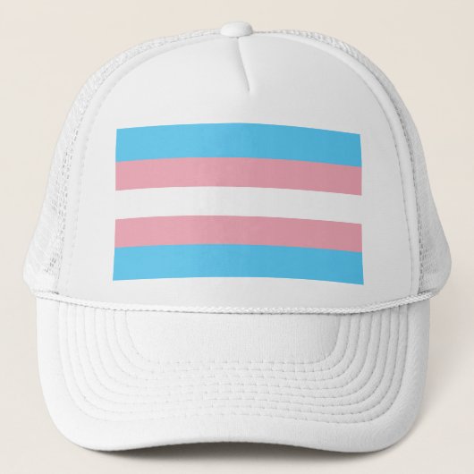 Transgender pride vlag trucker pet (Voorkant)