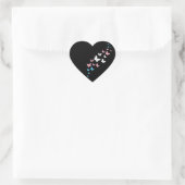 Transgender Pride Vlinderpad Hart Sticker (Tas)