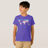 Transgender pride wereldkaart t-shirt (Voorkant volledig)
