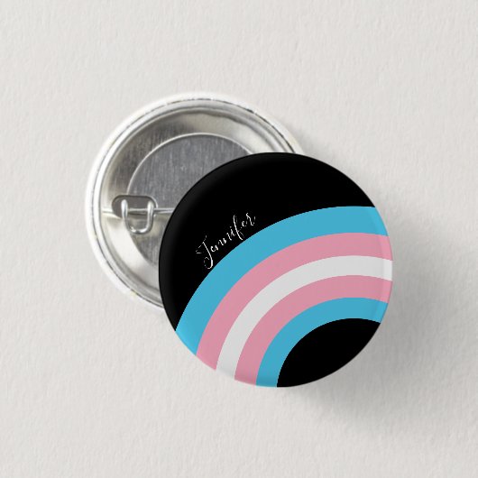 Transgender Rainbow Pride Custom Ronde Button 3,2 Cm (Voorkant /achterkant)