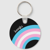 Transgender Rainbow Pride Custom Sleutelhanger (Achterkant)