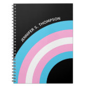 Transgender Rainbow Pride Flag Custom Notitieboek (Voorkant)