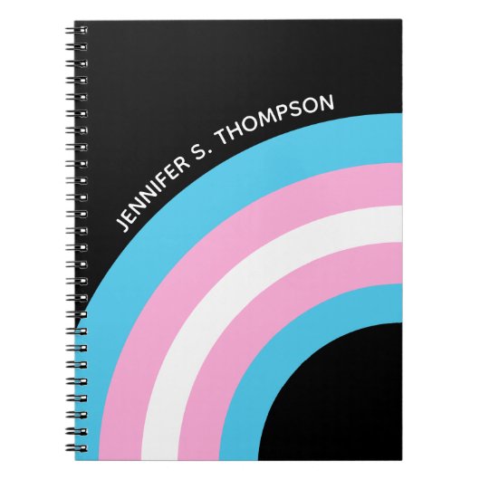 Transgender Rainbow Pride Flag Custom Notitieboek (Voorkant)