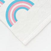 Transgender Rainbow Pride Flag gepersonaliseerd Fleece Deken (Hoek)