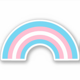 Transgender Rainbow Pride Flag Sticker