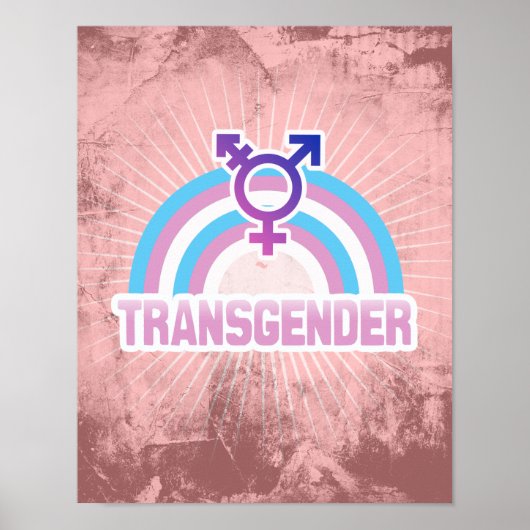 TRANSGENDER RAINBOW-VLAG POSTER (Voorkant)