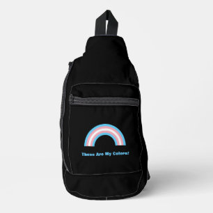 Transgender regenboog trots sling bag