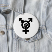 Transgender Resistance Symbol - - - Ronde Button 4,0 Cm (In situ)