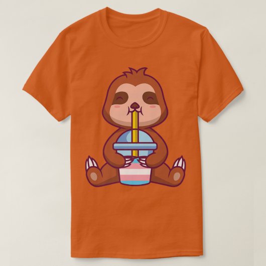 transgender sloth bubble tea transgender sloth bub t-shirt (Design voorkant)