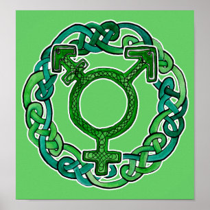 Transgender-symbool Knotwork Poster